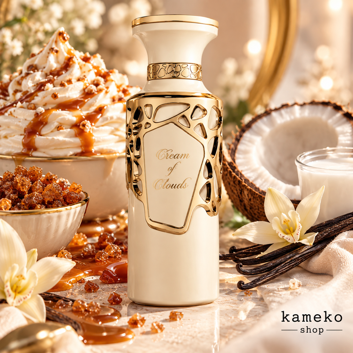 Creme of Cloud – Perfume Árabe Dulce y Envolvente |Eau de Perfum Gourmand Cremosa Fragance World 100 ml