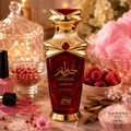 Jawaher Crimson | Perfume Árabe Unisex 100 ml | Frambuesa, Algodón de Azúcar, Vainilla y Almizcle