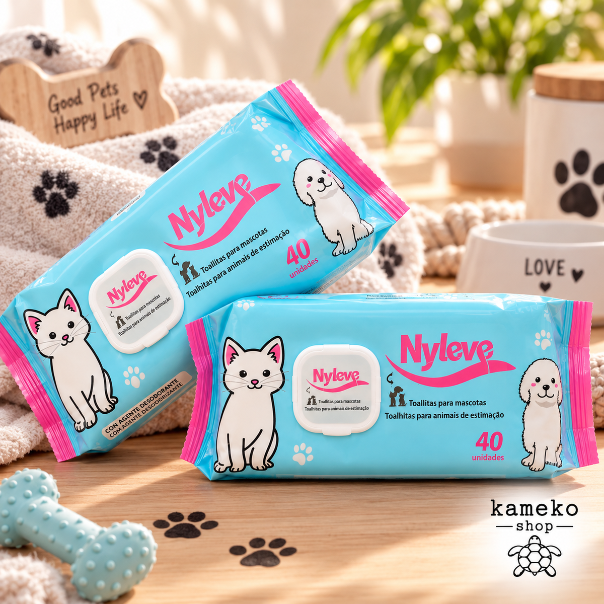 🐾✨ Toallitas para Mascotas – 40 uds