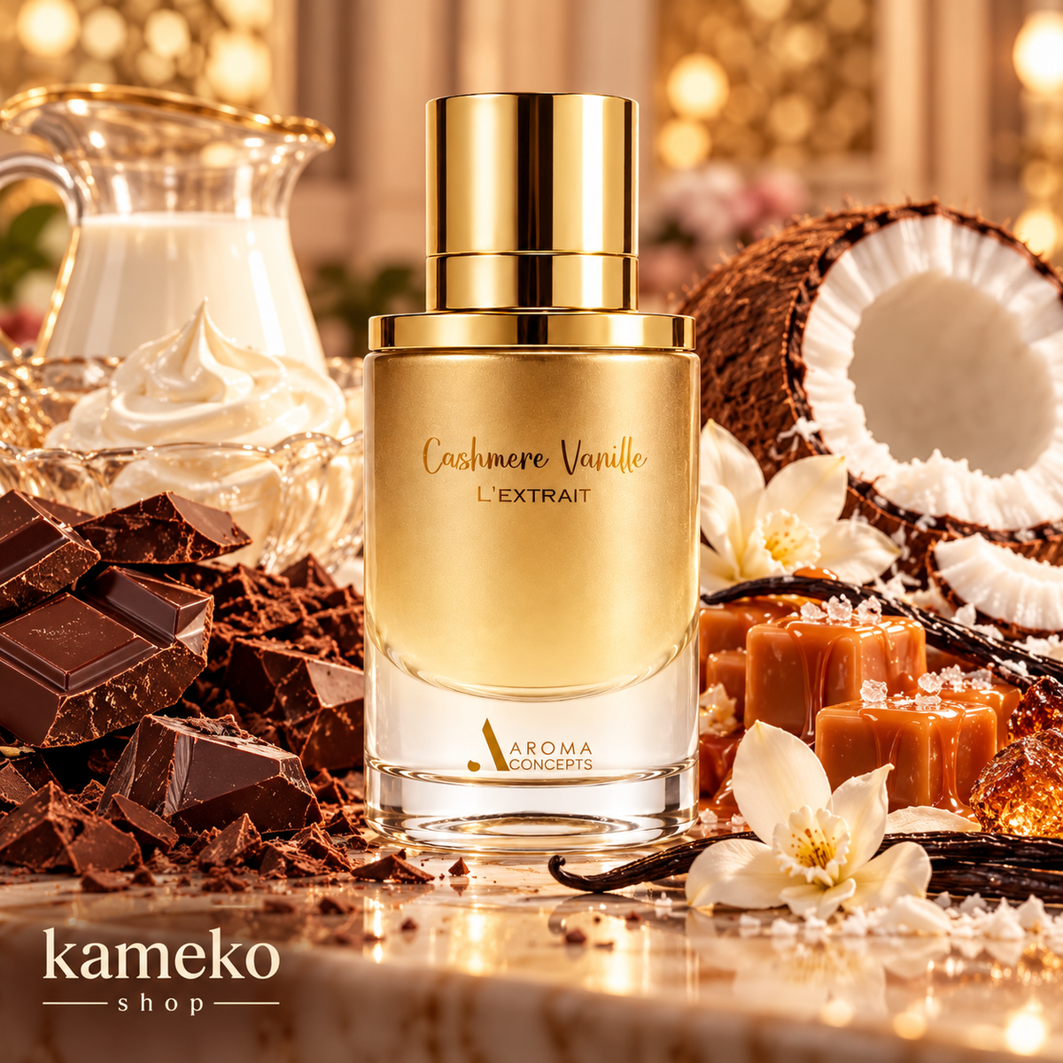 Aroma Concepts Cashmere Vanilla L’Extrait Eau de Parfum 50 ml | Perfume Árabe Femenino Gourmand de Chocolate, Leche y Vainilla