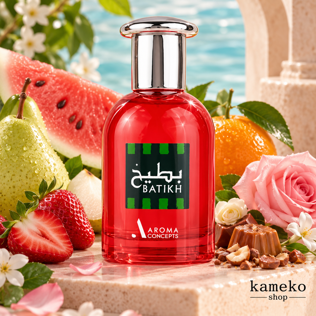 Batikh Watermelon | Perfume Árabe | Sandía, Fresa, Pera y Praliné