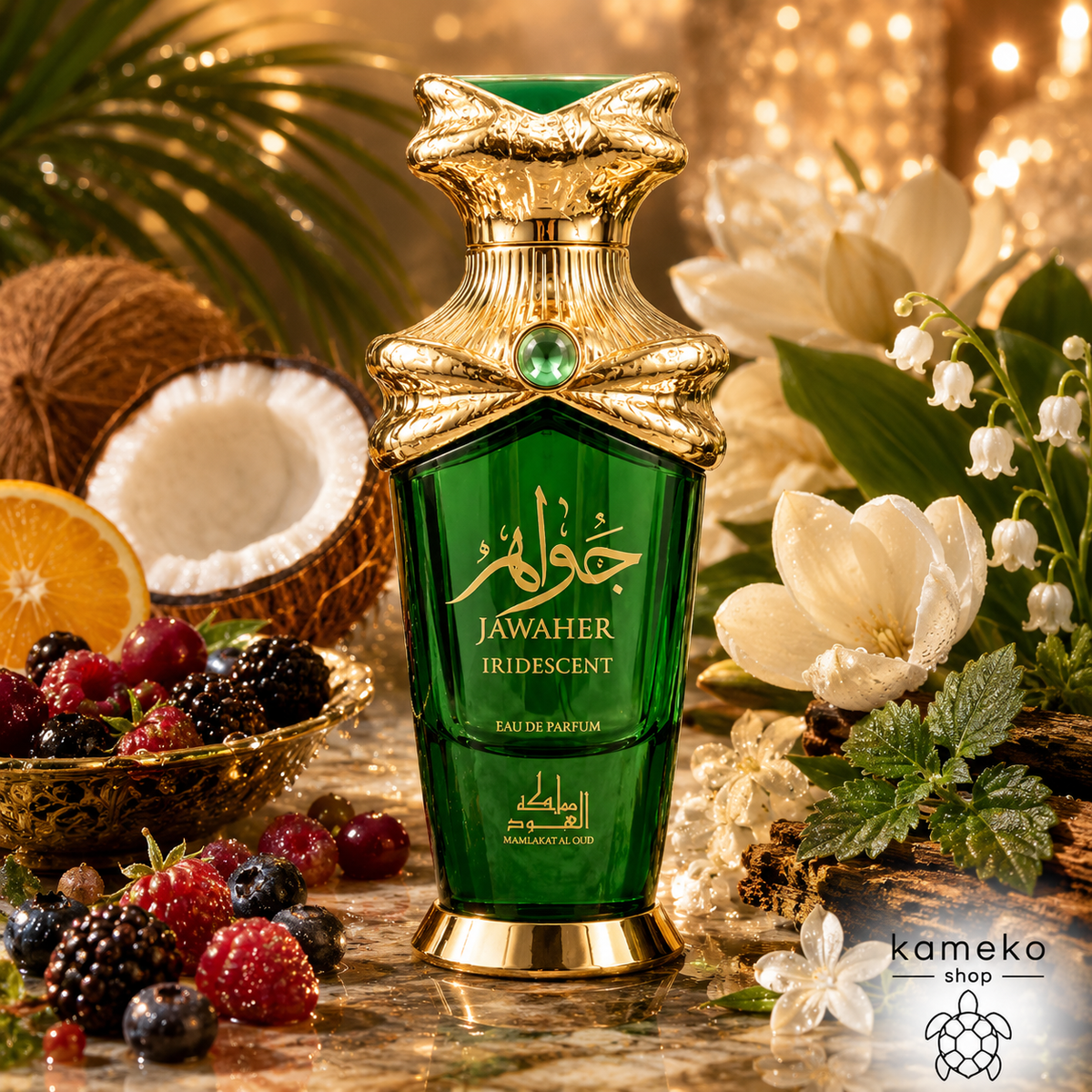 Jawaher Iridescent | Perfume Árabe Unisex 100 ml | Frutos Rojos, Coco, Jazmín y Almizcle