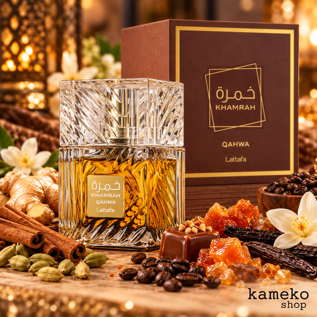 Lattafa Khamrah Qahwa Eau de Parfum 100 ml – Fragancia Unisex Árabe Gourmand, Intensa y Duradera