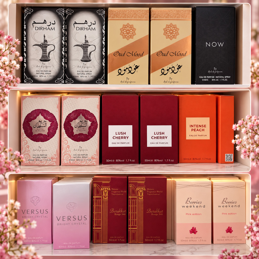 Mystery Box de Perfumes Árabes – 4 Perfumes Sorpresa de 50 ml