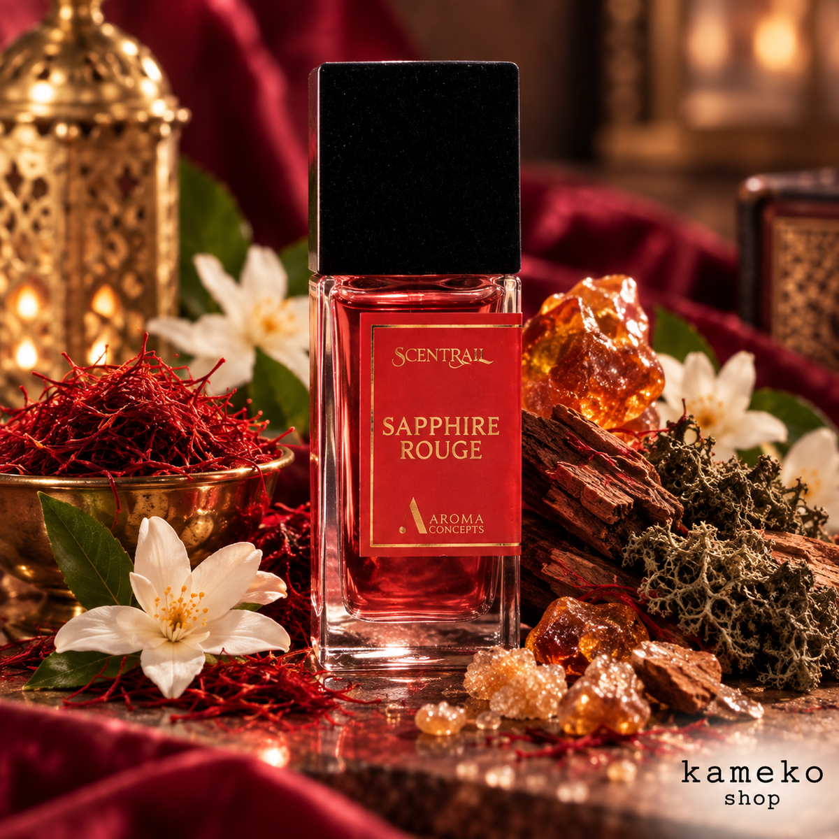 Sapphire Rouge | Perfume Árabe Unisex 50 ml | Azafrán, Jazmín, Ámbar y Cedro