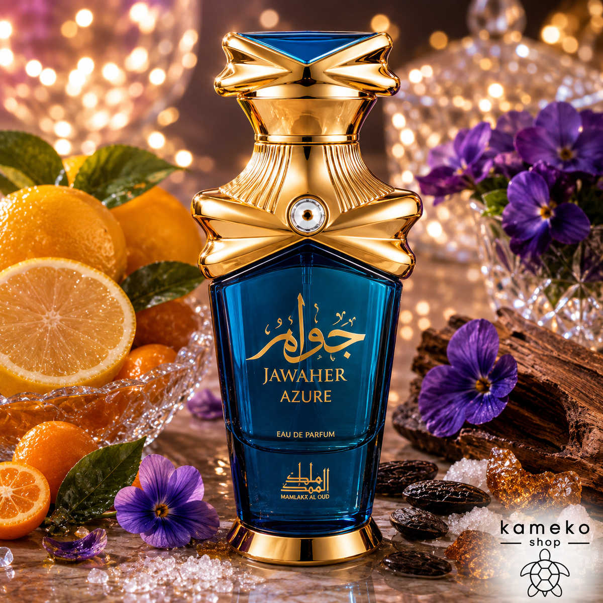 Jawaher Azure | Perfume Árabe Unisex 100 ml | Limón, Violeta, Tonka y Cashmeran