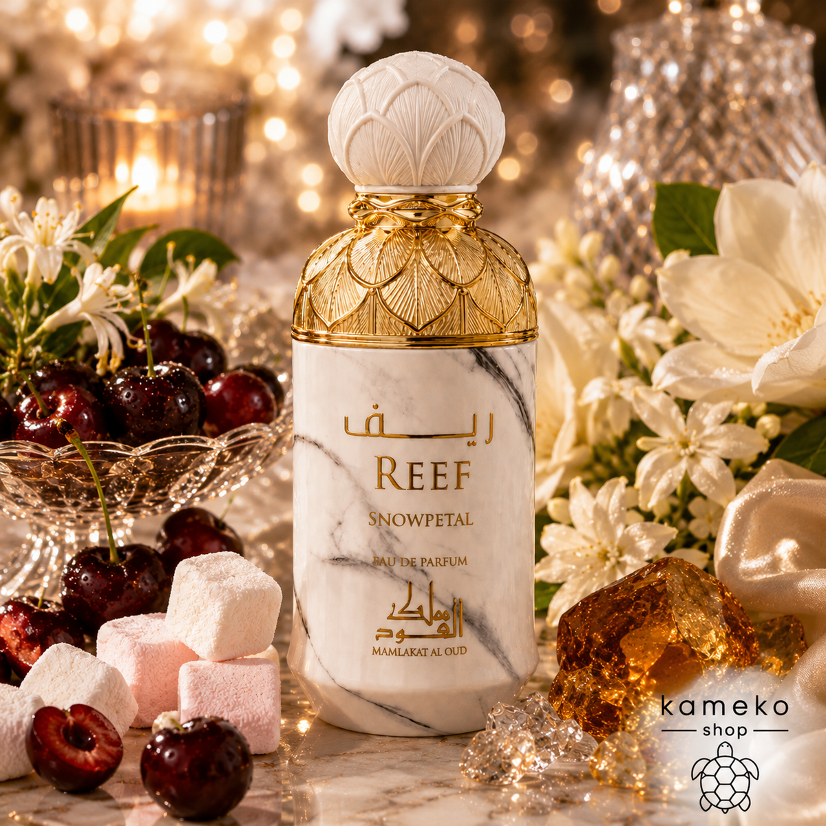 Reef Snowpetal | Perfume Árabe Unisex 100 ml | Cereza Negra, Malvavisco, Jazmín y Ámbar