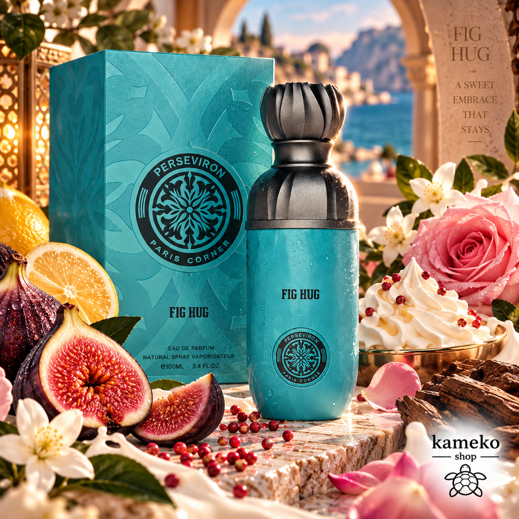 Perfume Árabe Fig Hug Perseviron – Eau de Parfum Unisex Cremoso con Higo, Rosa y Almizcle Blanco – 100 ml