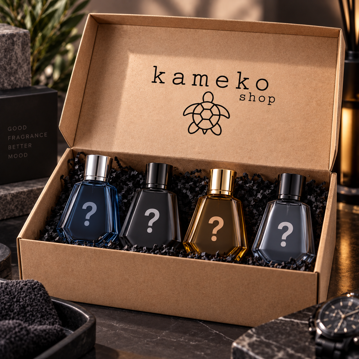 Mystery Box de Perfumes Árabes – 4 Perfumes Sorpresa de 50 ml