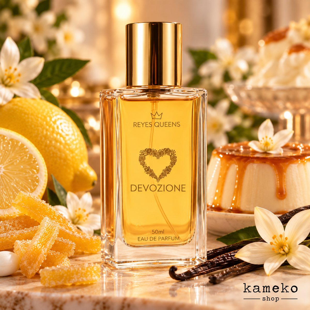 Devozione | Perfume 50 ml | Limón Confitado, Panacota y Vainilla