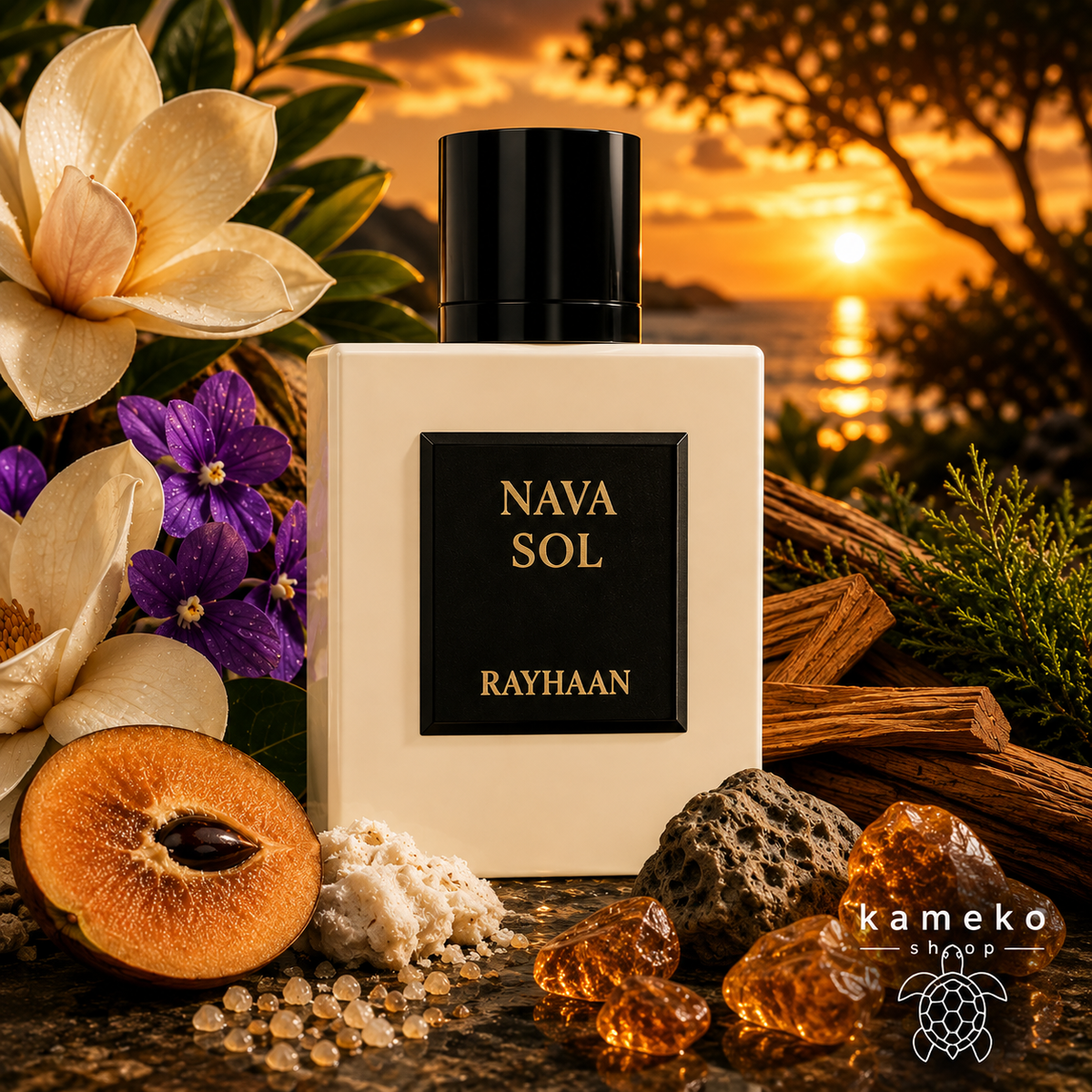 Nava Sol  | Perfume Árabe Unisex | Chicozapote, Violeta, Sándalo y Almizcle