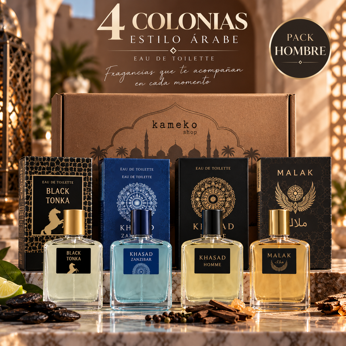 Pack 4 Colonias PRADY Estilo Árabe | Eau de Toilette | Mujer u Hombre