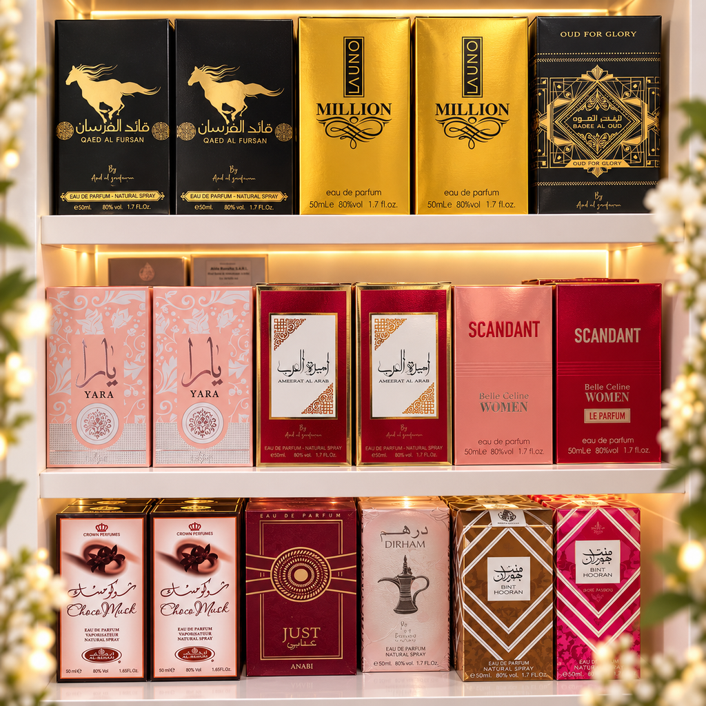 Mystery Box de Perfumes Árabes – 4 Perfumes Sorpresa de 50 ml