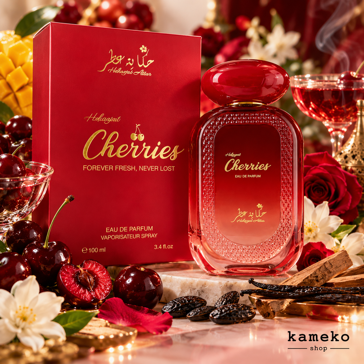 Cherries Eau de Parfum Unisex 100 ml – Perfume Árabe Oriental Floral