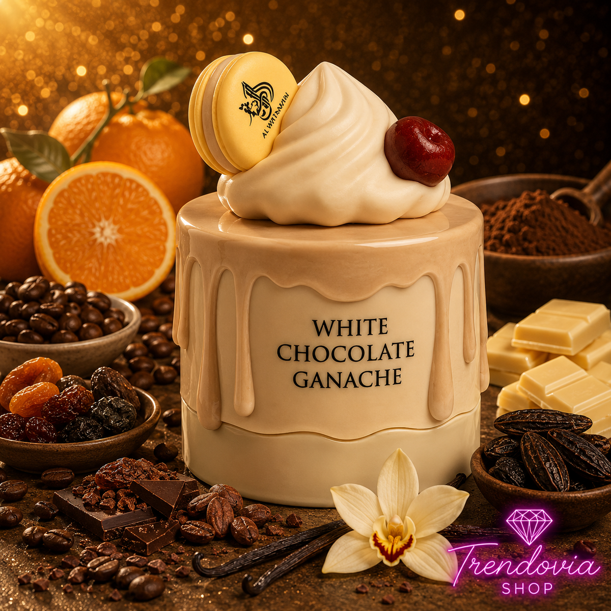 🍫🤍 Al Wataniah Munchies White Chocolate Ganache – Perfume Árabe Unisex 100 ml